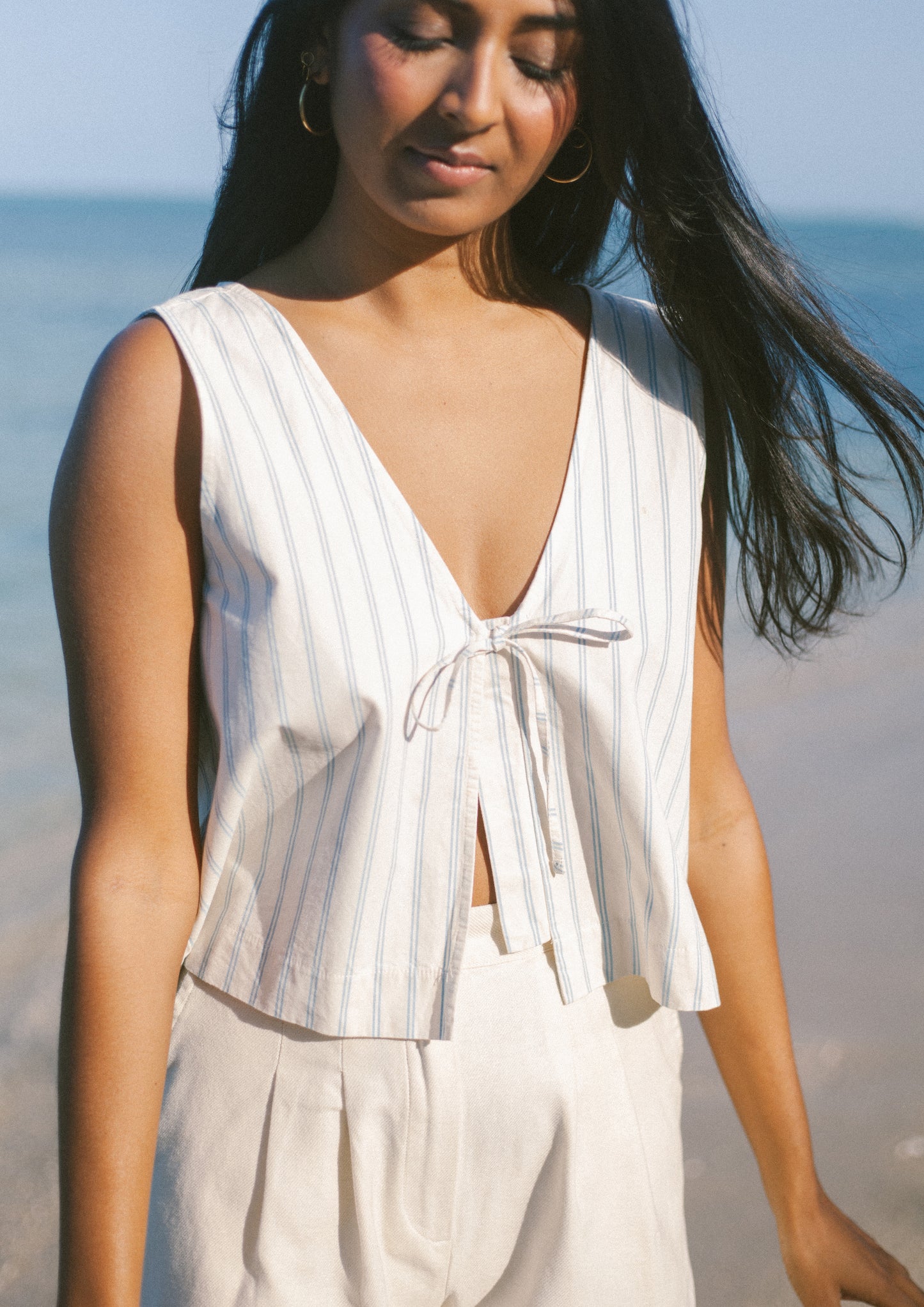 LIZ TOP - CIEL STRIPES