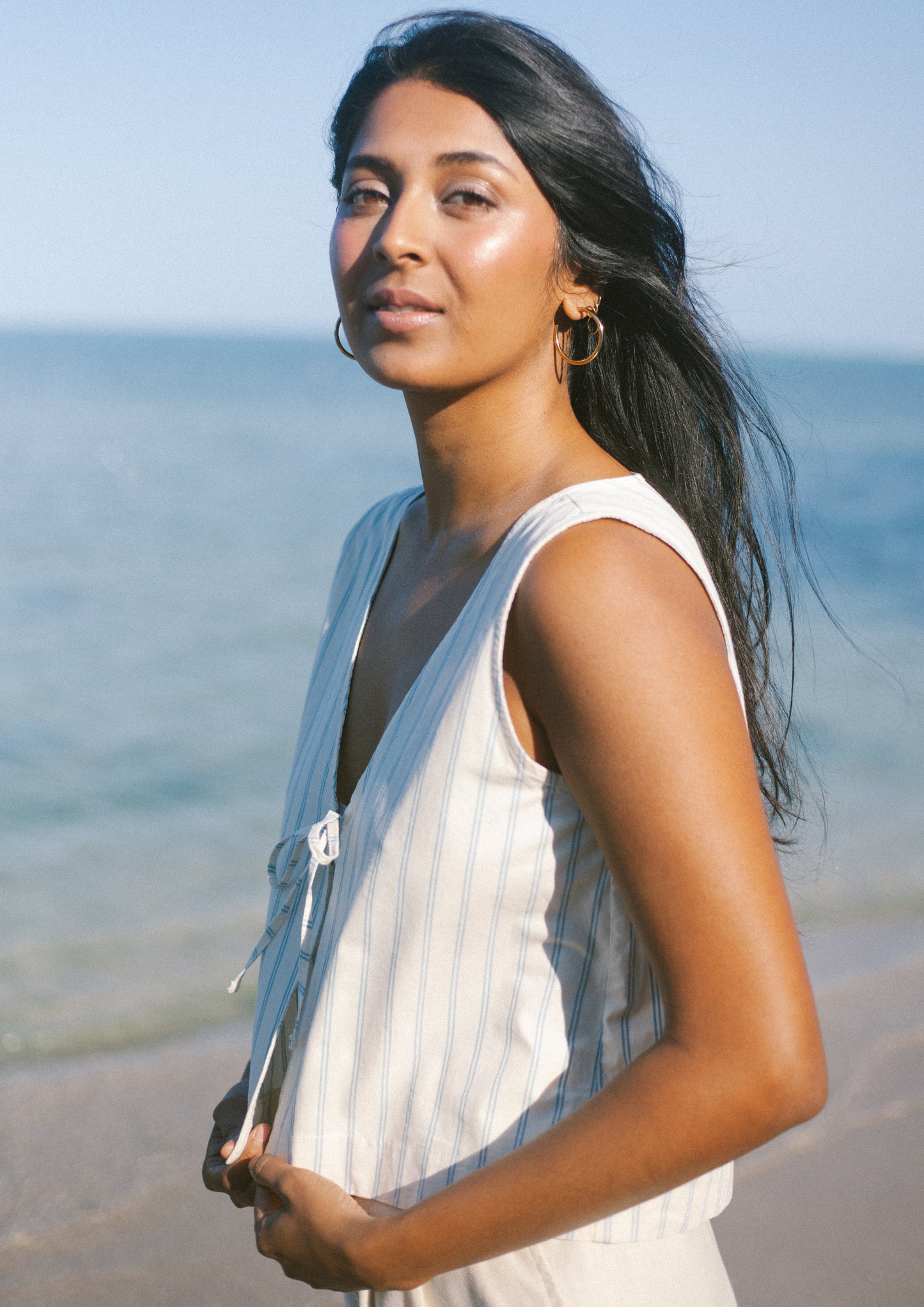 LIZ TOP - CIEL STRIPES