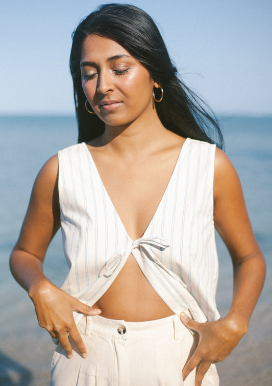 LIZ TOP - CIEL STRIPES