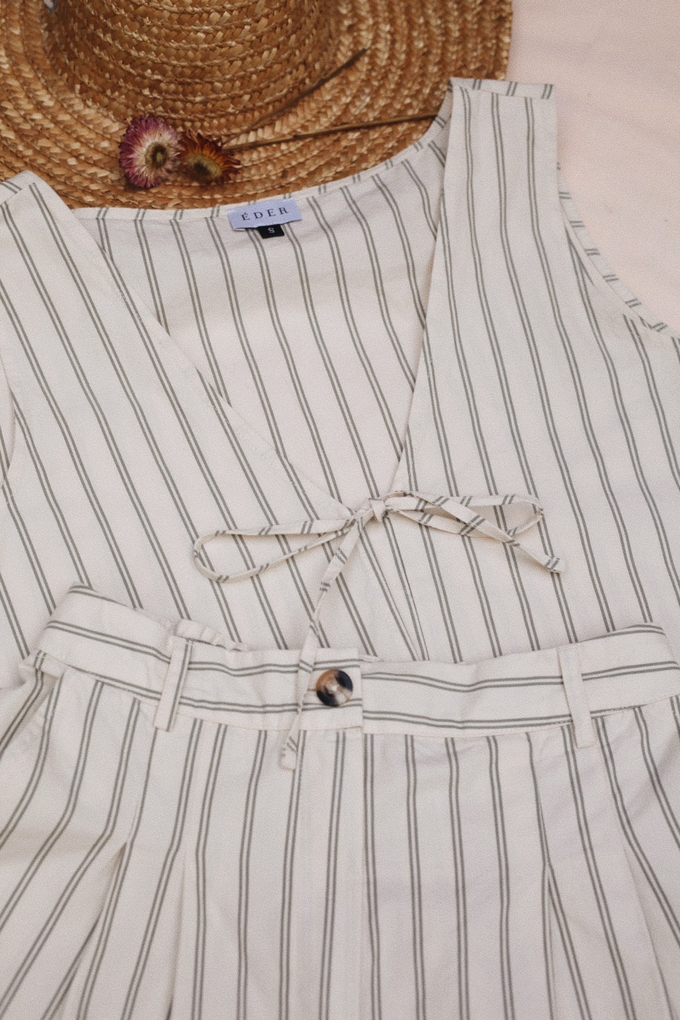 LIZ SHORT - TEAL STRIPES