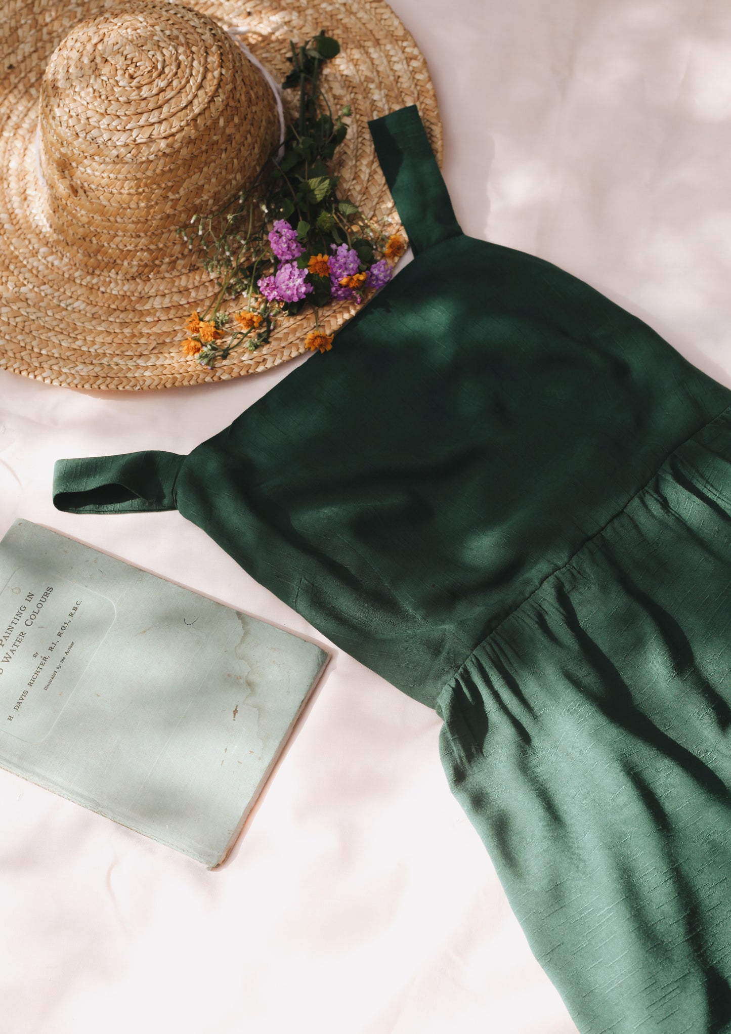 Céleste dress in forest green