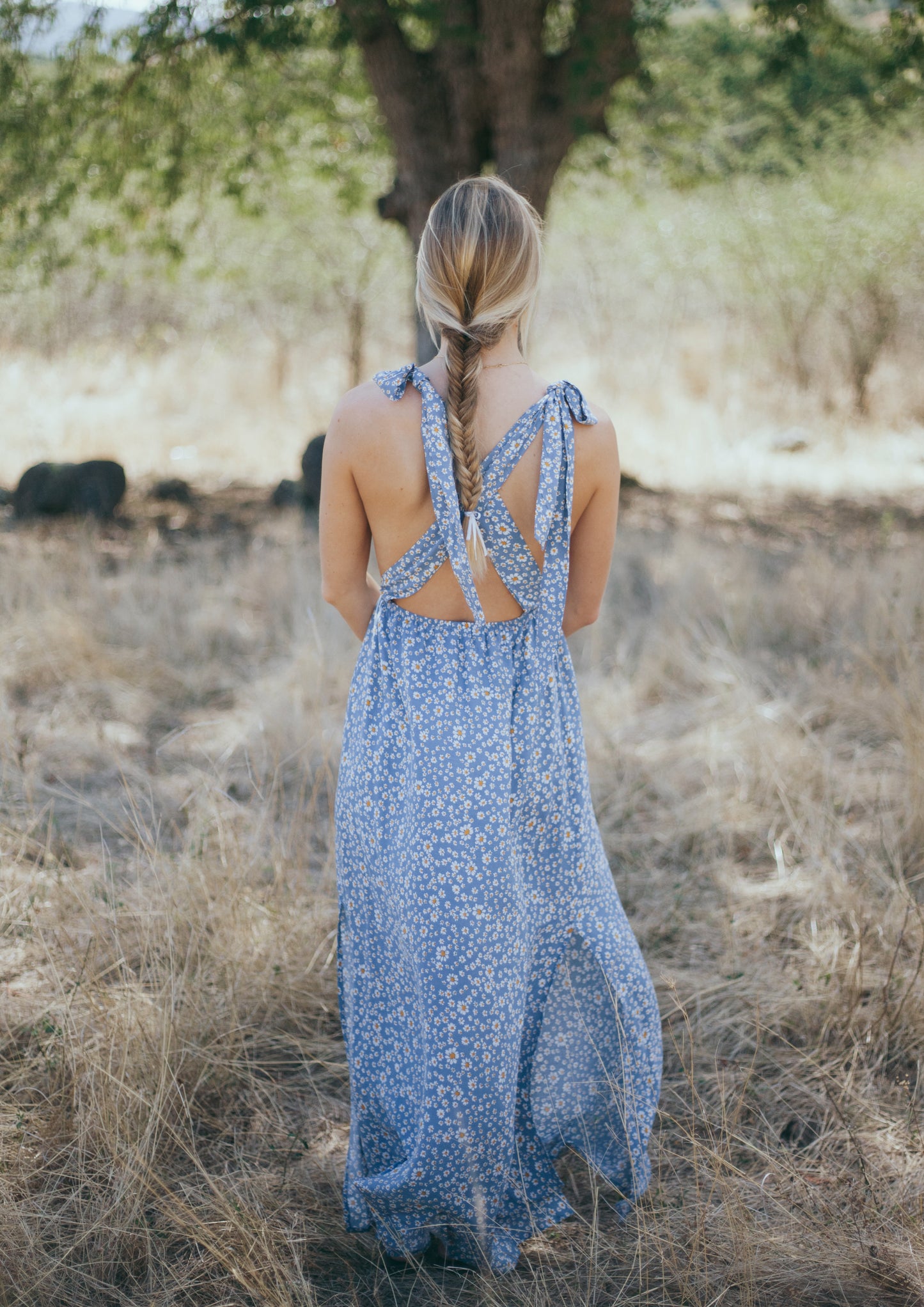 Éléanore dress in blue floral