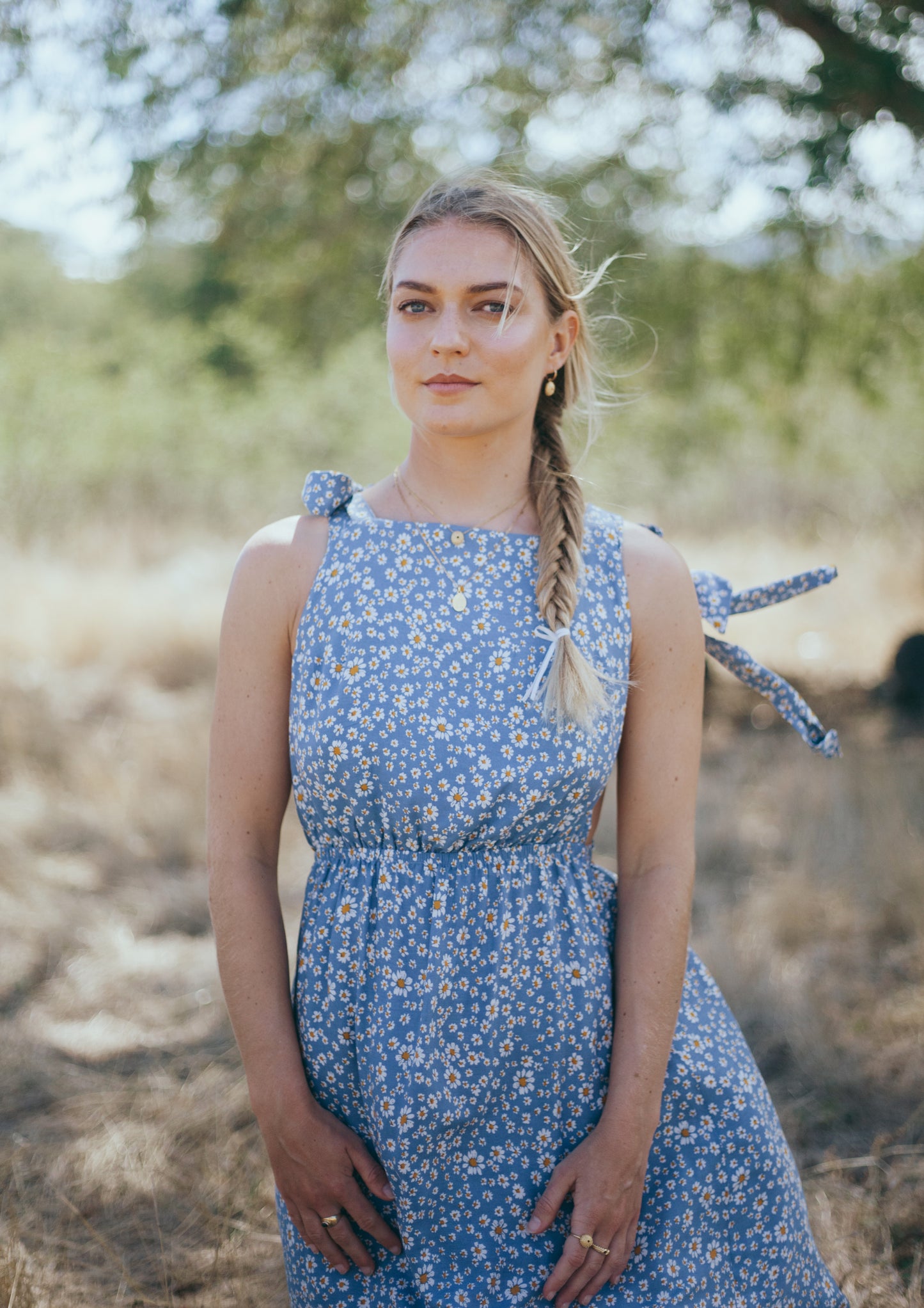 Éléanore dress in blue floral