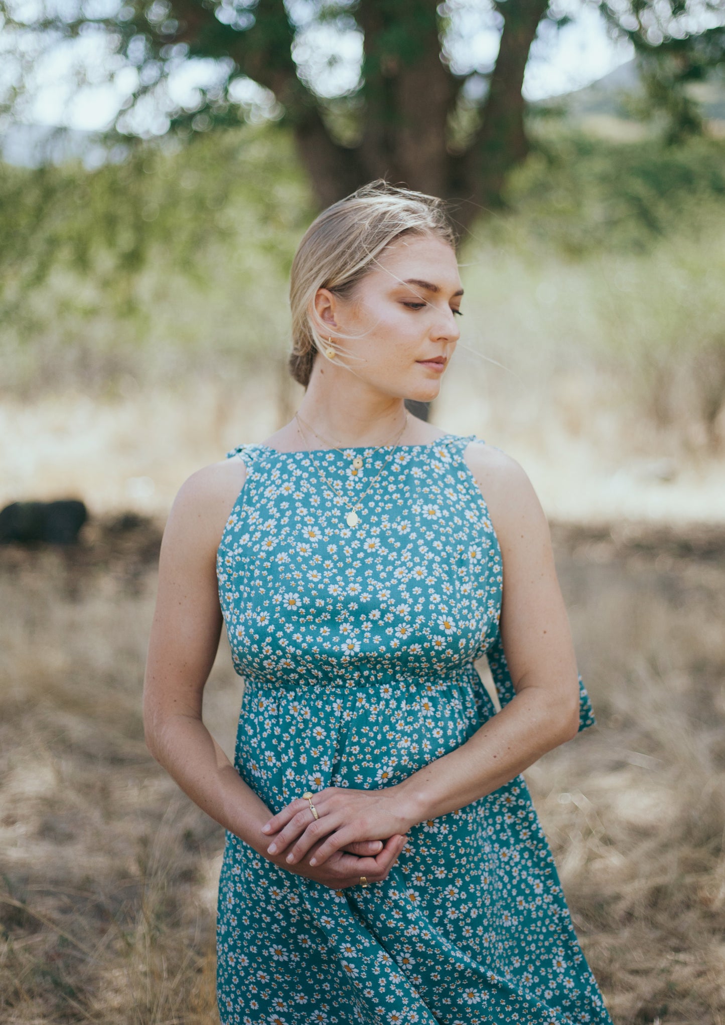 Éléanore dress in green floral