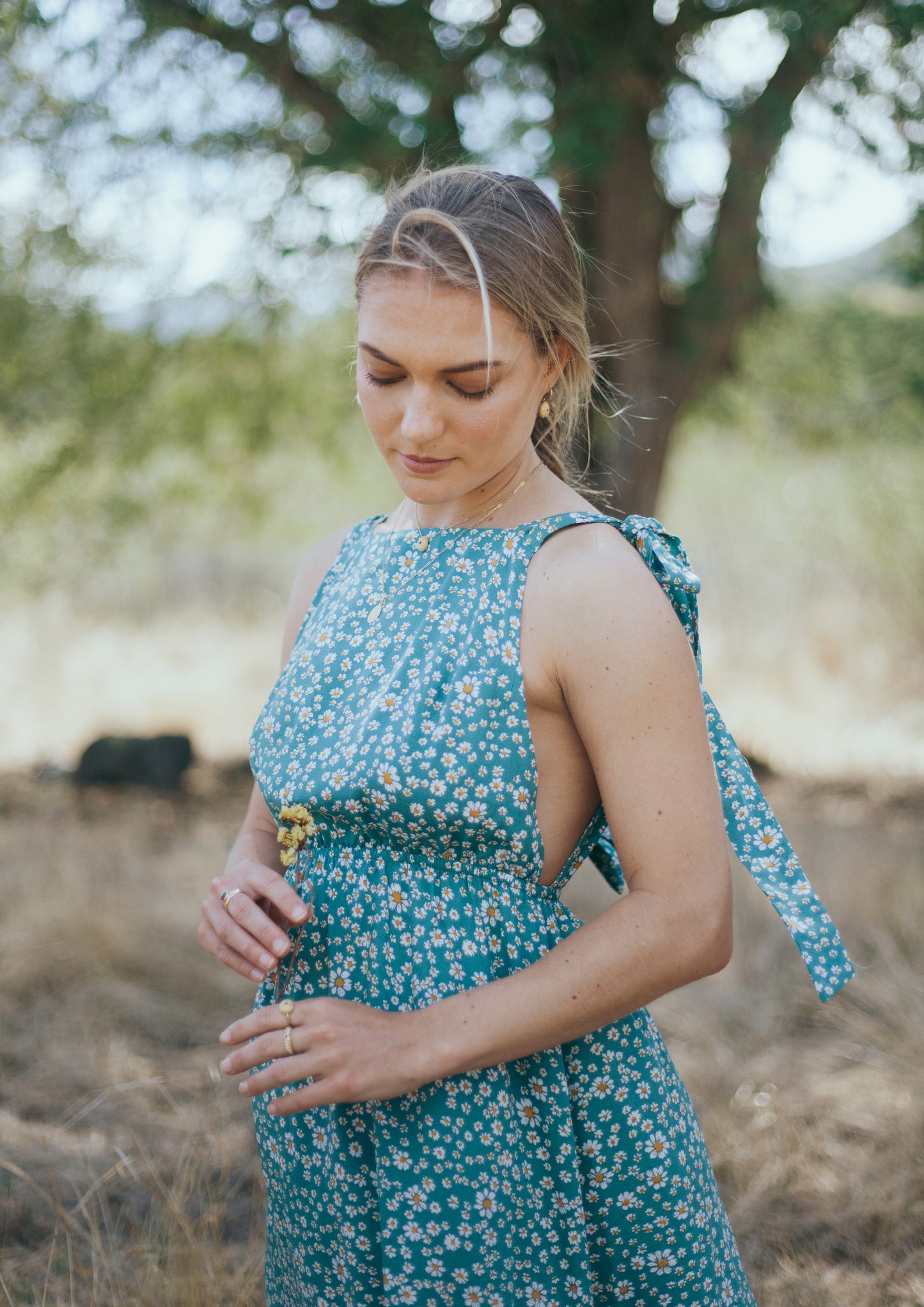 Éléanore dress in green floral