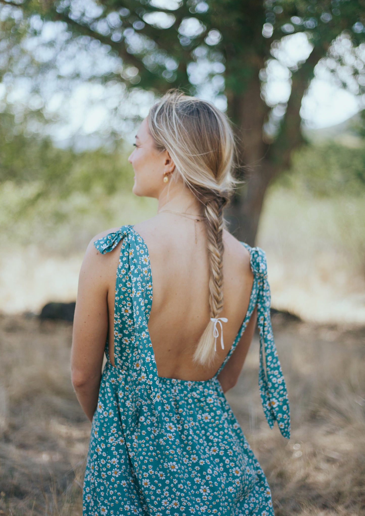 Éléanore dress in green floral