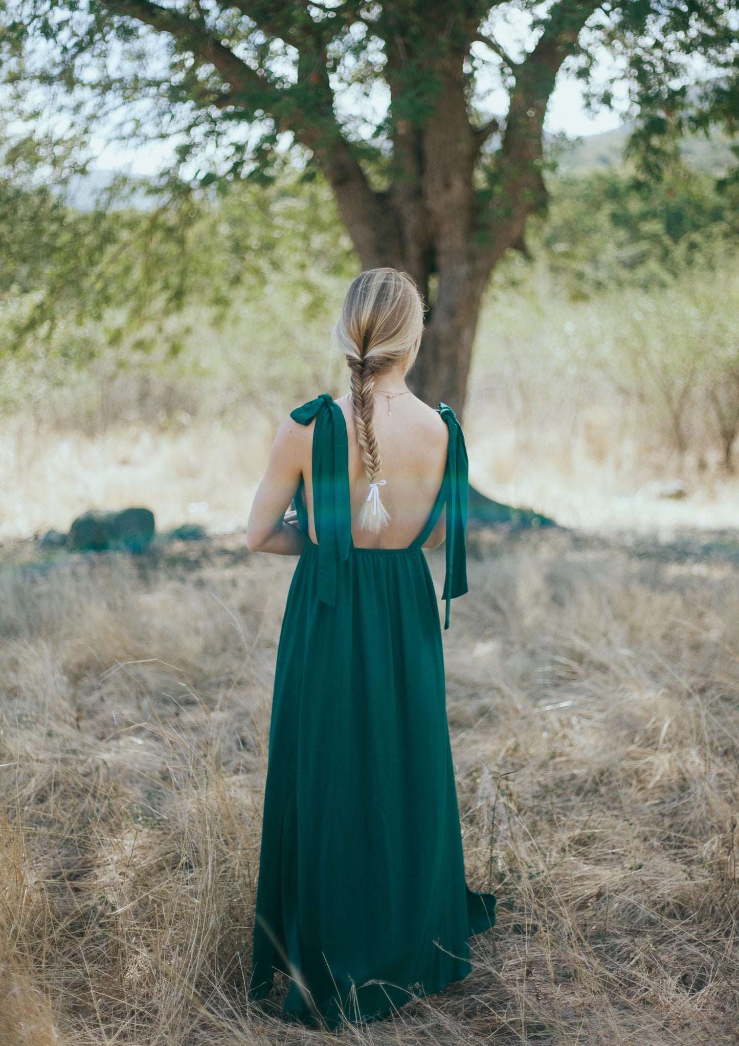 Éléanore dress in forest green