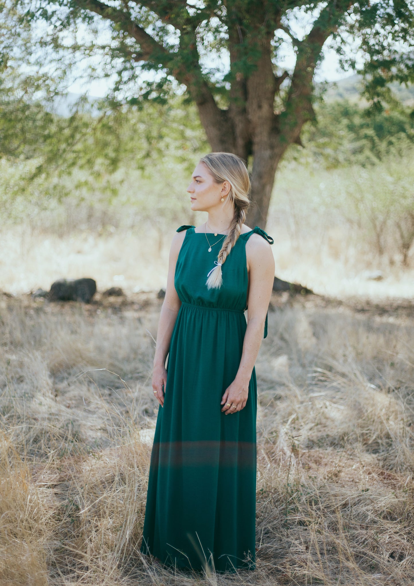 Éléanore dress in forest green