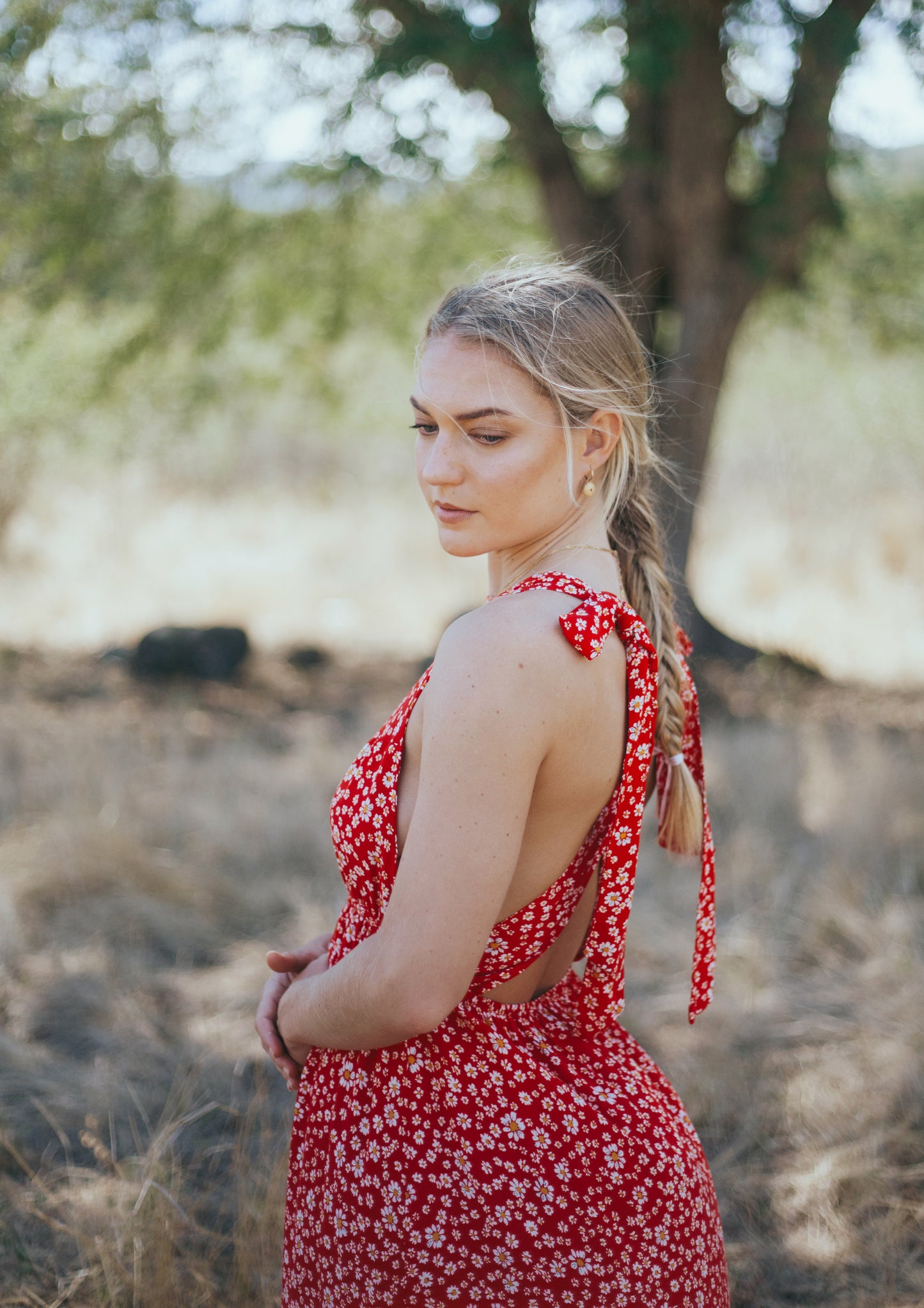 Éléanore dress in red floral