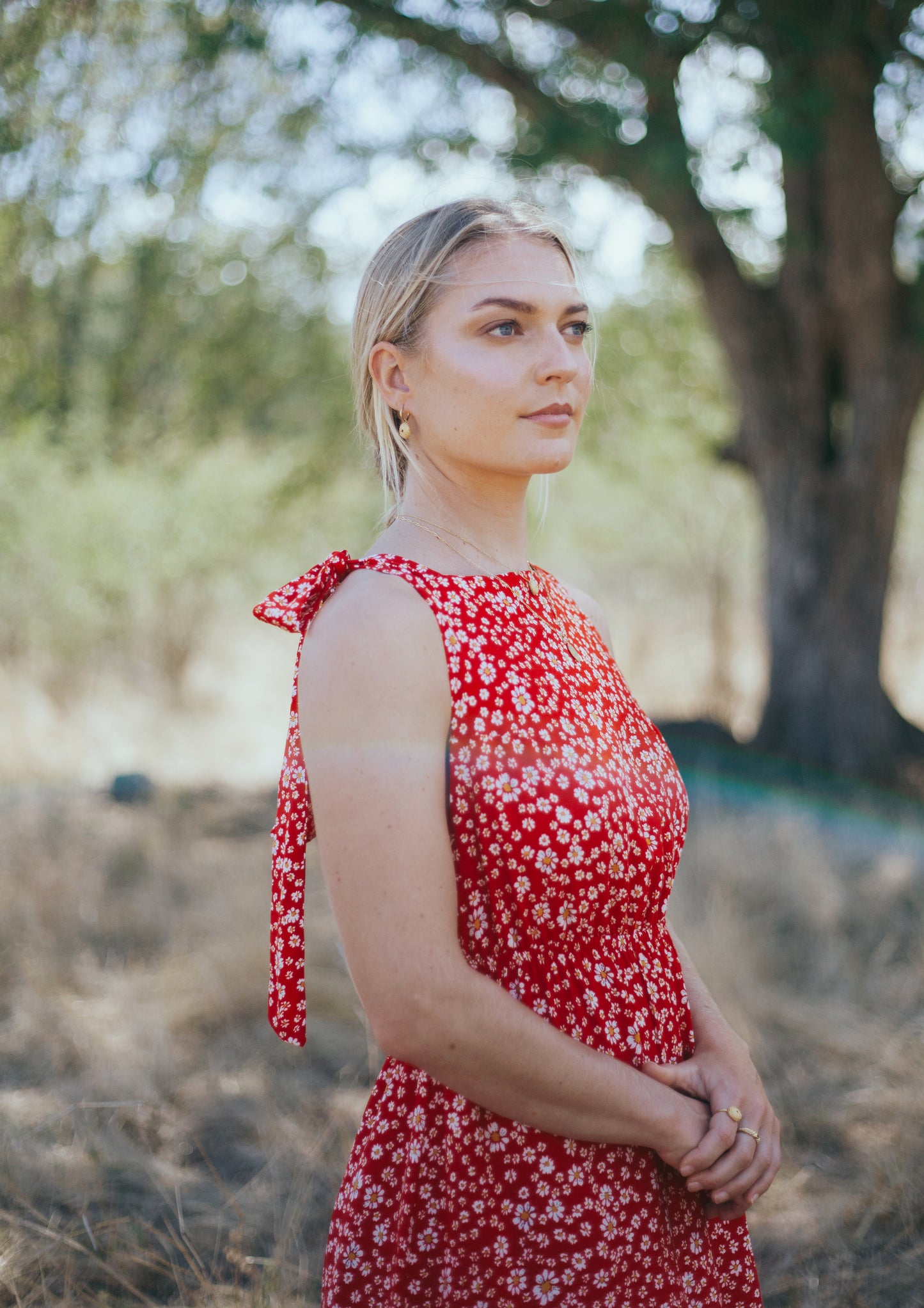 Éléanore dress in red floral