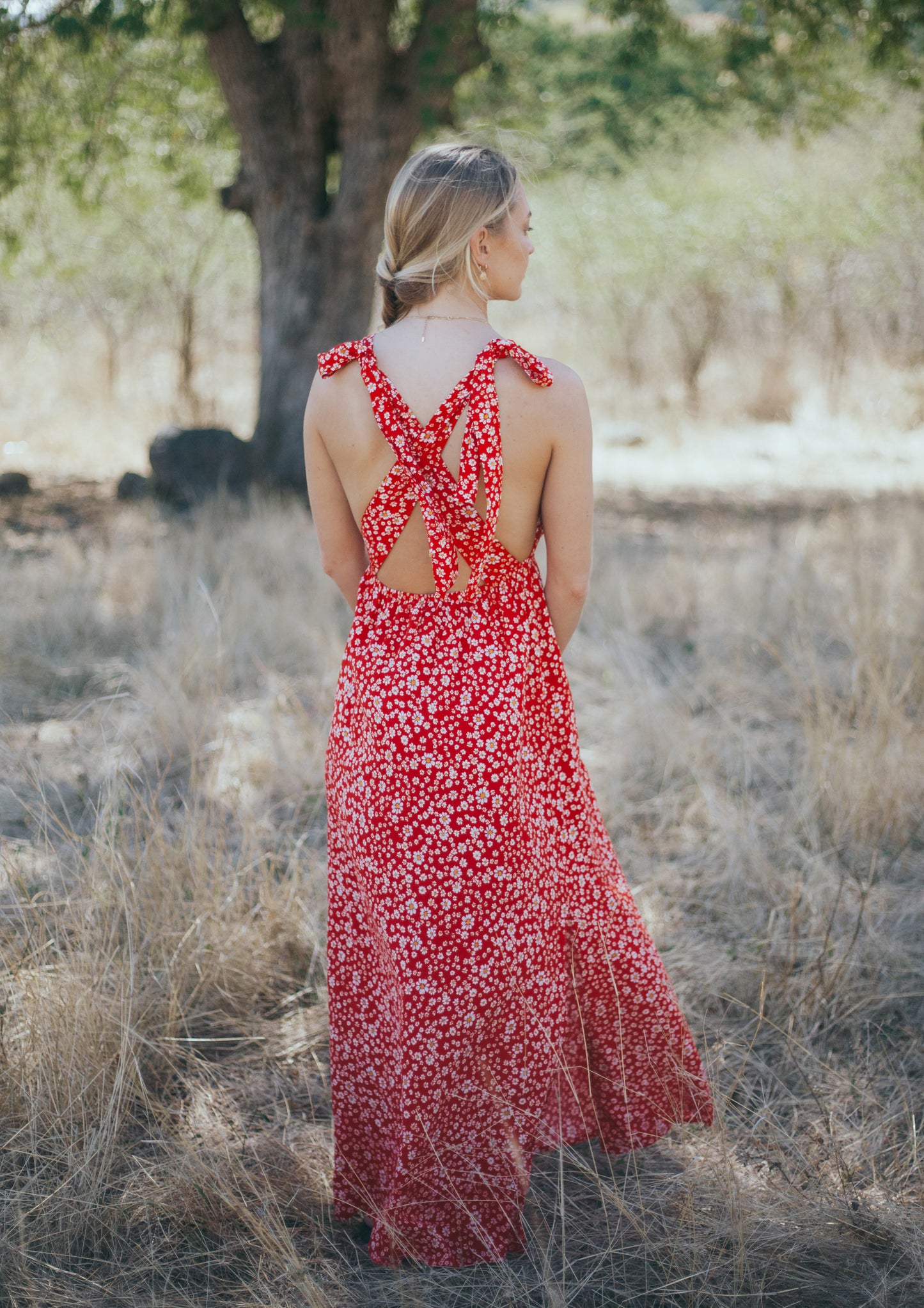 Éléanore dress in red floral