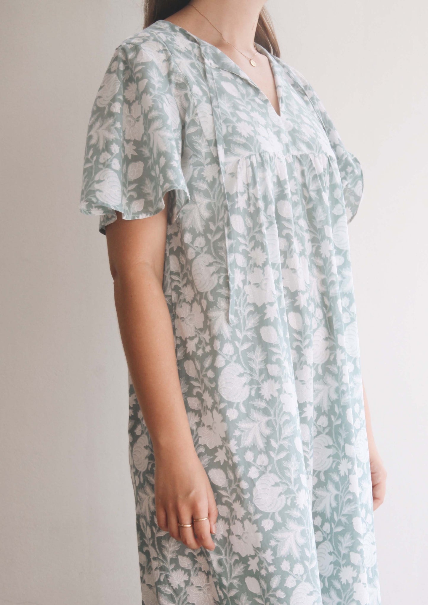 Emma midi dress in jade