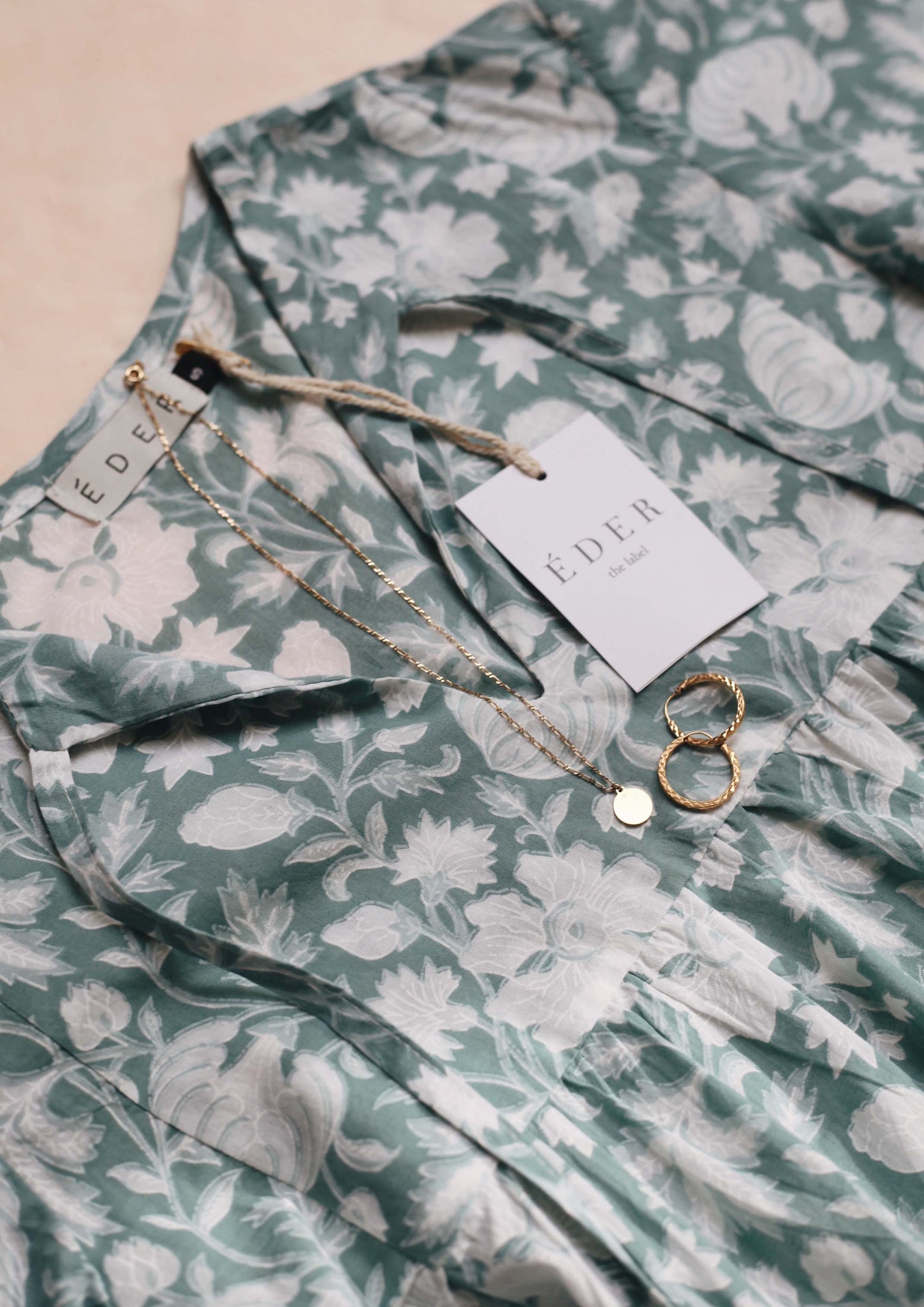 Emma midi dress in jade