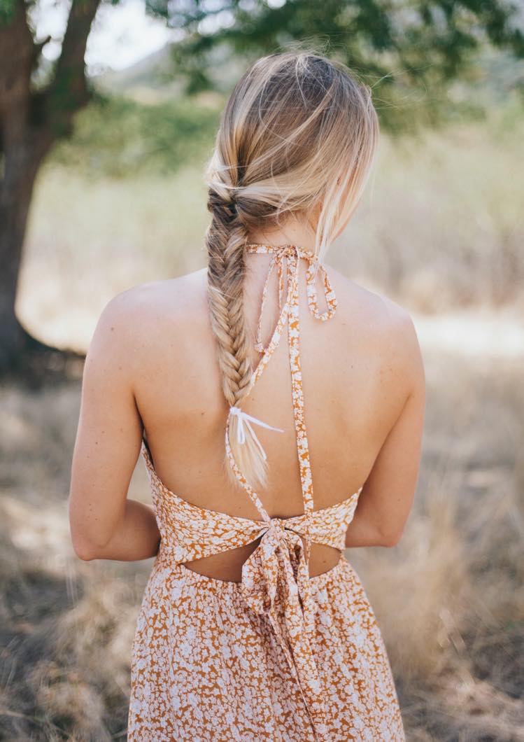 Fleur dress in yellow floral