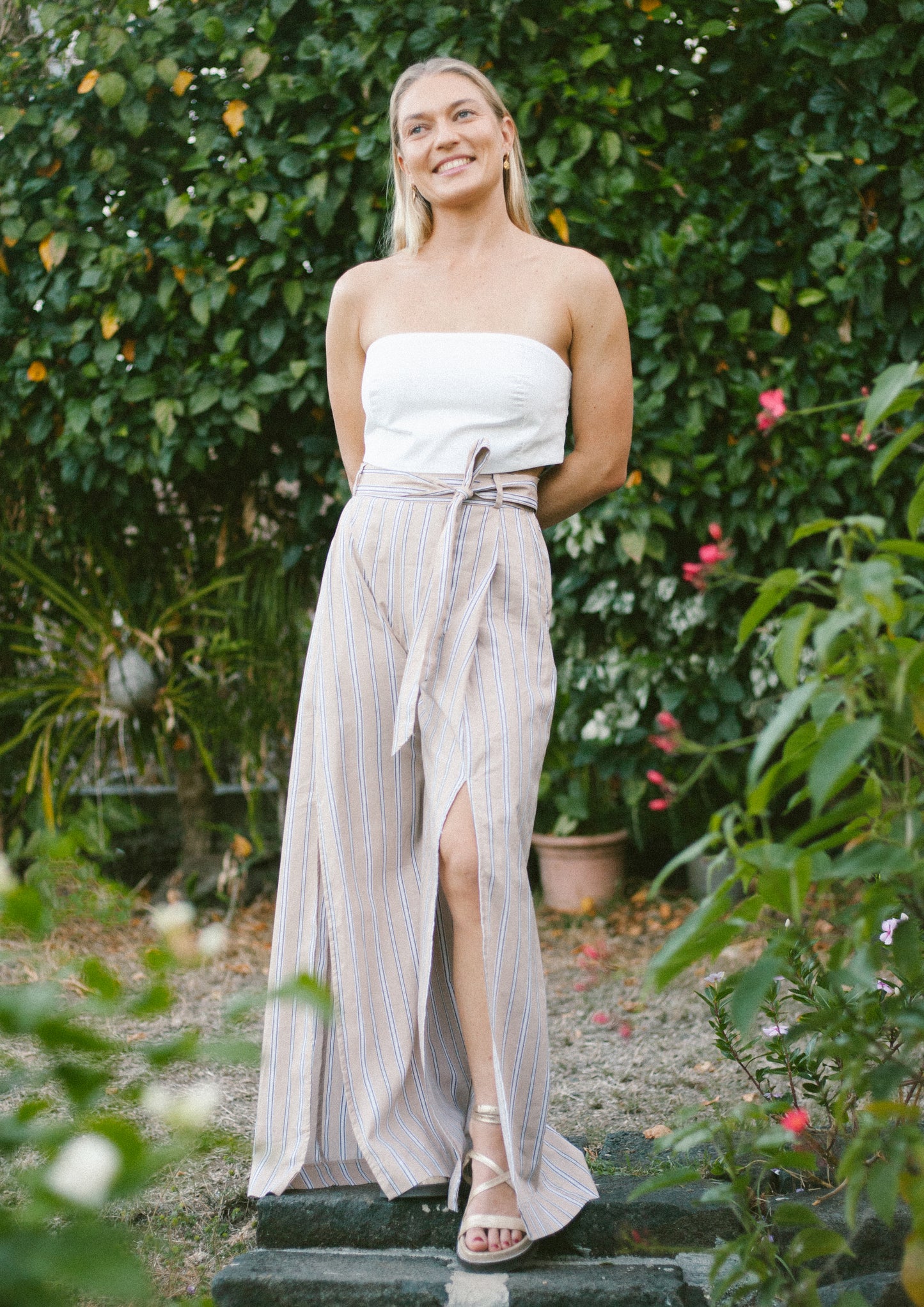 MILA PANTS - BEIGE STRIPES