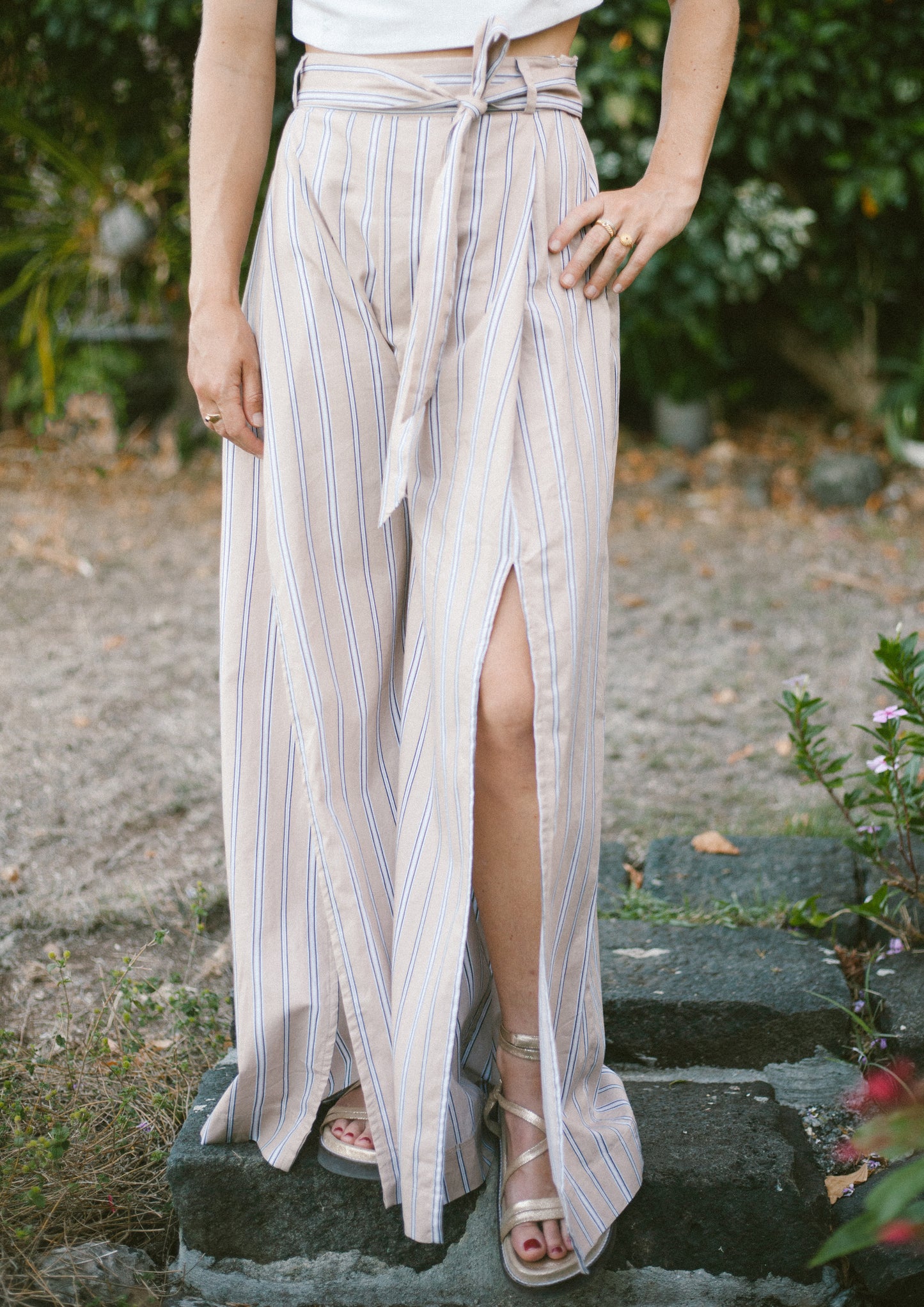 MILA PANTS - BEIGE STRIPES
