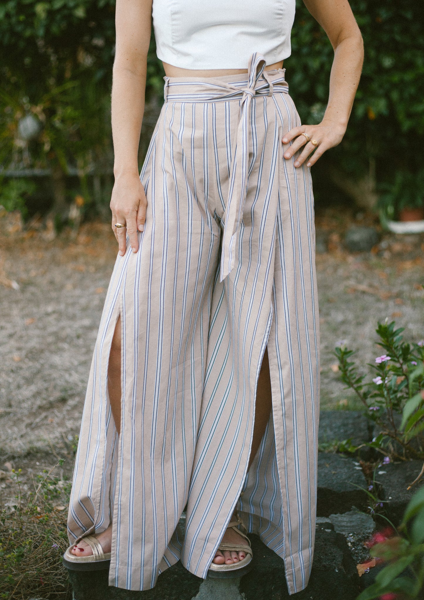MILA PANTS - BEIGE STRIPES