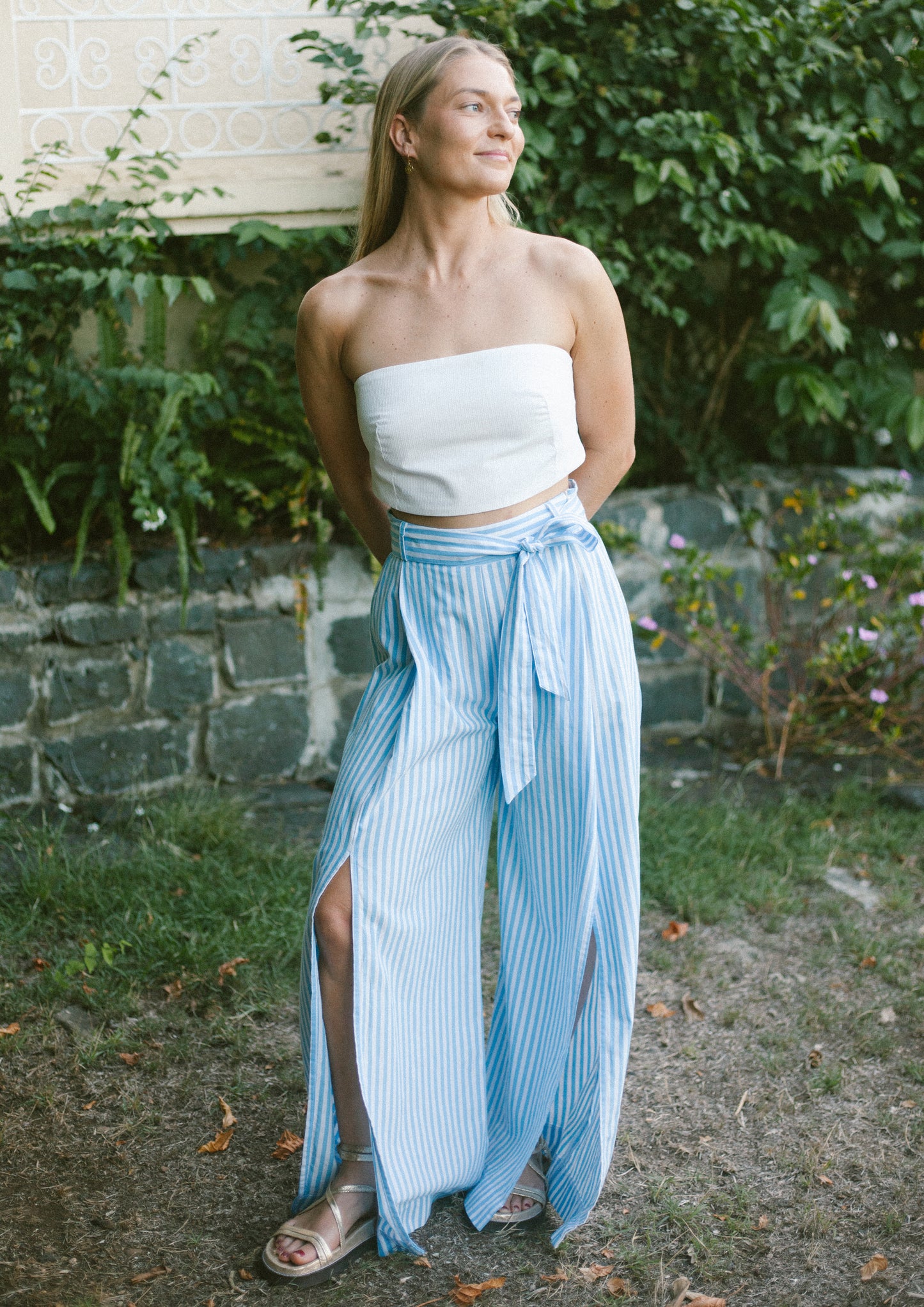 MILA PANTS - BLUE STRIPES
